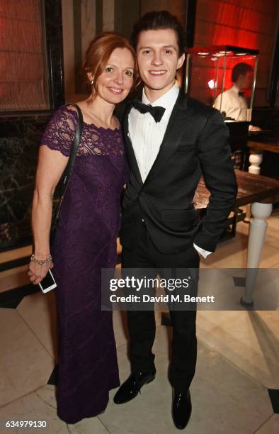 Tom Holland and mother Nicola Elizabeth Frost attend The Weinstein Company, Entertainment Film Distributors, Studiocanal 2017 BAFTA After Party in...