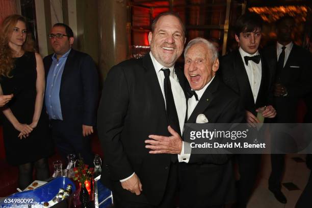 Harvey Weinstein and Mel Brooks attends The Weinstein Company, Entertainment Film Distributors, Studiocanal 2017 BAFTA After Party in partnership...
