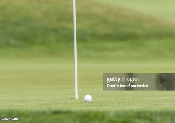 George Roberts gets a nice approach from the sand trap during the second round of the AT&T Pebble Beach Pro-Am in Pebble Beach, CA on Friday,...