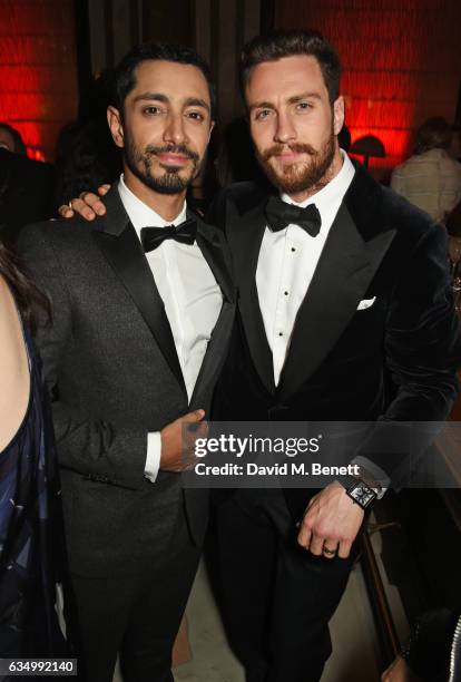 Riz Ahmed and Aaron Taylor-Johnson attend The Weinstein Company, Entertainment Film Distributors, Studiocanal 2017 BAFTA After Party in partnership...