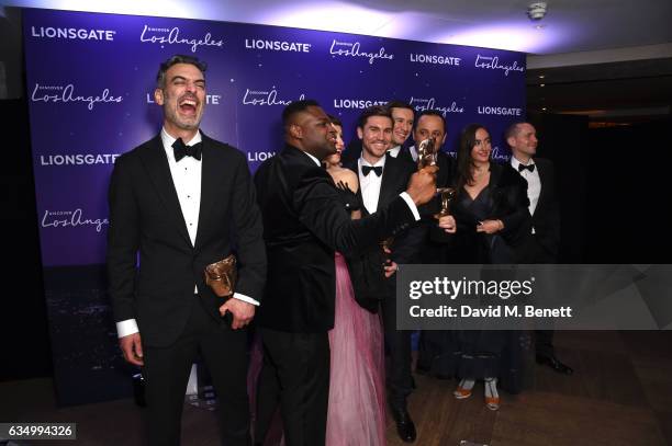 Daniel Mulloy, Afolabi Kuti, Arta Dobroshi, Shpat Deda, Scott O'Donnell amd guests attend the "La La Land" BAFTA after party hosted by Lionsgate at...