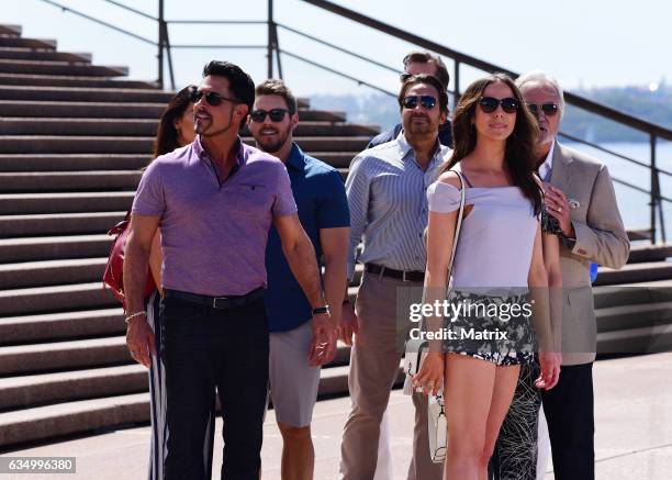 The cast of Bold and the Beautiful film at the Opera House on February 13, 2017 in Sydney, Australia.