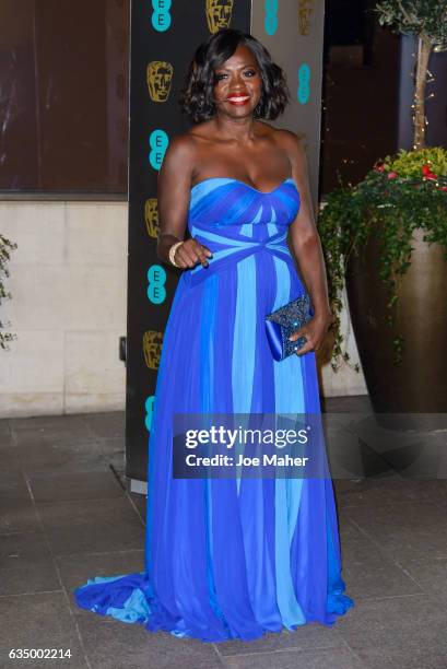 Viola Davis attends the official after party for the 70th EE British Academy Film Awards at The Grosvenor House Hotel on February 12, 2017 in London,...
