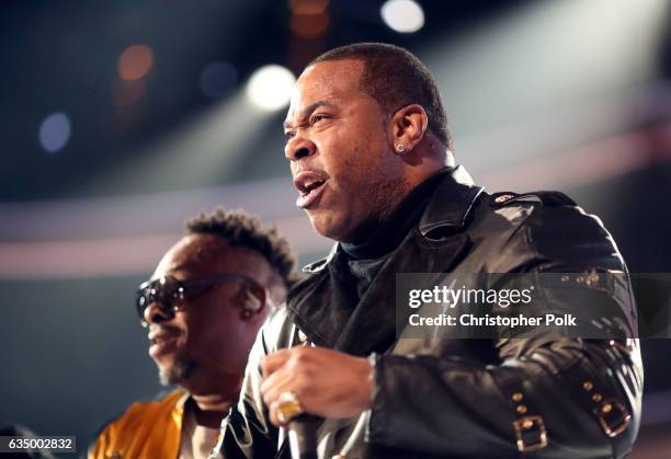 Hip Hop Artist Busta Rhymes during The 59th GRAMMY Awards at STAPLES Center on February 12, 2017 in Los Angeles, California.