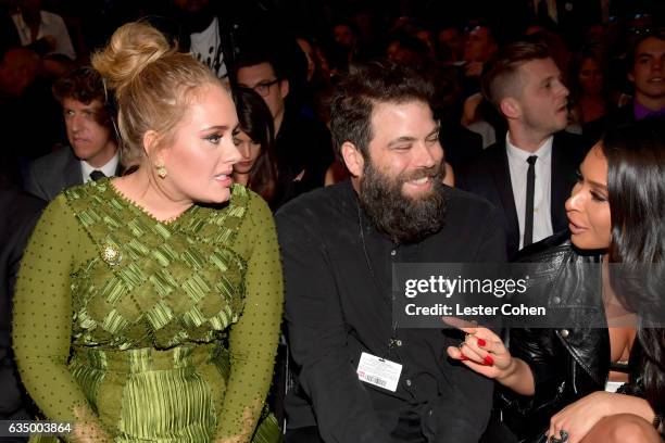 Singer-songwriter Adele and Simon Konecki during The 59th GRAMMY Awards at STAPLES Center on February 12, 2017 in Los Angeles, California.