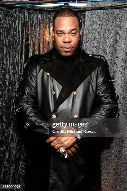 Recording artist Busta Rhymes attends The 59th GRAMMY Awards at STAPLES Center on February 12, 2017 in Los Angeles, California.