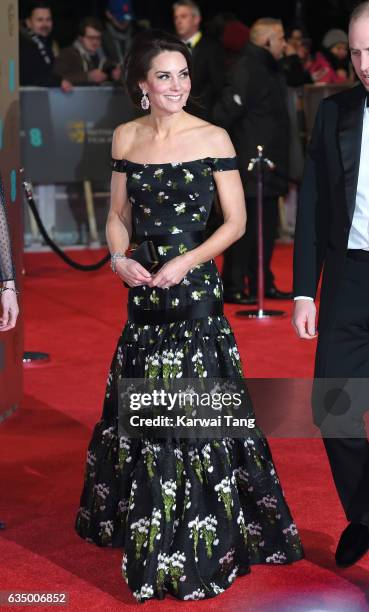 Catherine, Duchess of Cambridge attends the 70th EE British Academy Film Awards at the Royal Albert Hall on February 12, 2017 in London, England.