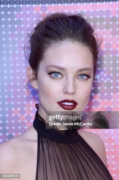 Model Emily DiDonato attends Maybelline NYFW Welcome Party at PHD Terrace at Dream Midtown on February 12, 2017 in New York City.