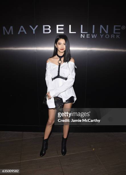 Model I-Hua Wu attends Maybelline NYFW Welcome Party at PHD Terrace at Dream Midtown on February 12, 2017 in New York City.