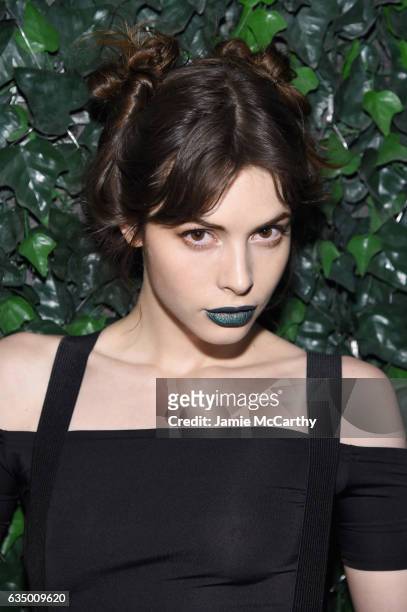 Model Kemp Muhl attends Maybelline NYFW Welcome Party at PHD Terrace at Dream Midtown on February 12, 2017 in New York City.