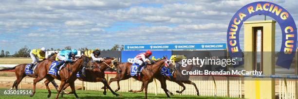 Big Spender ridden by Linda Meech wins Echuca Newsagency BM58 Handicap at Echuca Racecourse on February 13, 2017 in Echuca, Australia.