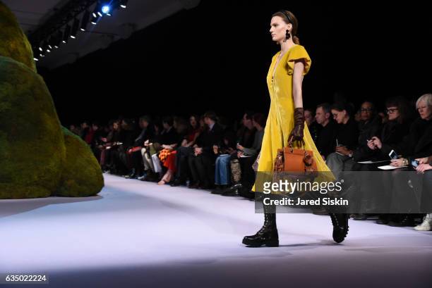 Model walks the runway at the Altuzarra Runway Show during New York Fashion Week at Spring Studios on February 12, 2017 in New York City.