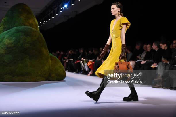 Model walks the runway at the Altuzarra Runway Show during New York Fashion Week at Spring Studios on February 12, 2017 in New York City.