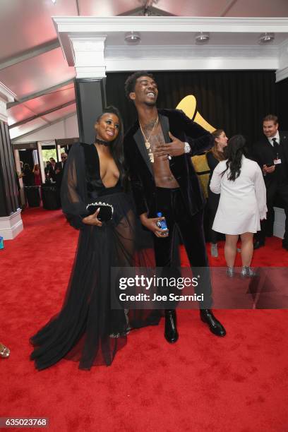 Recording artist Desiigner and Zana Ray at The 59th Annual GRAMMY Awards at STAPLES Center on February 12, 2017 in Los Angeles, California.