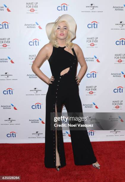 Singer Maty Noyes arrives at Universal Music Group 2017 Grammy after party presented by American Airlines and Citi at the Ace Hotel on February 12,...