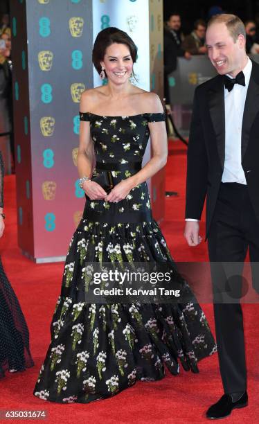 Catherine, Duchess of Cambridge attends the 70th EE British Academy Film Awards at the Royal Albert Hall on February 12, 2017 in London, England.