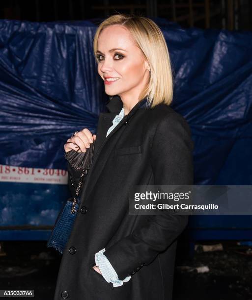 Actress Christina Ricci arrives at the Altuzarra fashion show during February 2017 New York Fashion Week on February 12, 2017 in New York City.