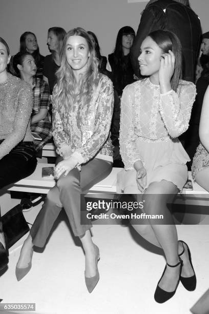 Whitney Port and Jessica Sula attend the Jenny Packham show during New York Fashion Week at Skylight Clarkson on February 12, 2017 in New York City.