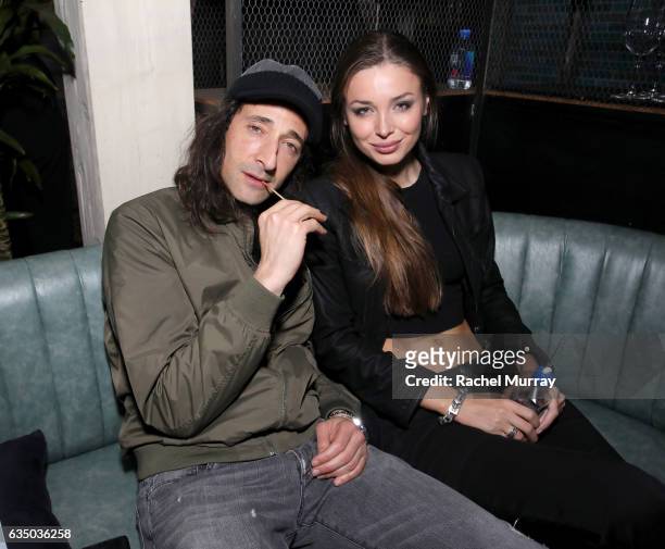 Actor Adrien Brody and girlfriend Lara Lieto at a celebration of music with Republic Records, in partnership with Absolut and Pryma, at Catch LA on...