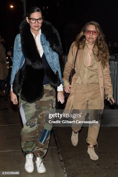 Fashion designer Jenna Lyons and Courtney Crangi are seen arriving to the Altuzarra fashion show during New York Fashion Week on February 12, 2017 in...