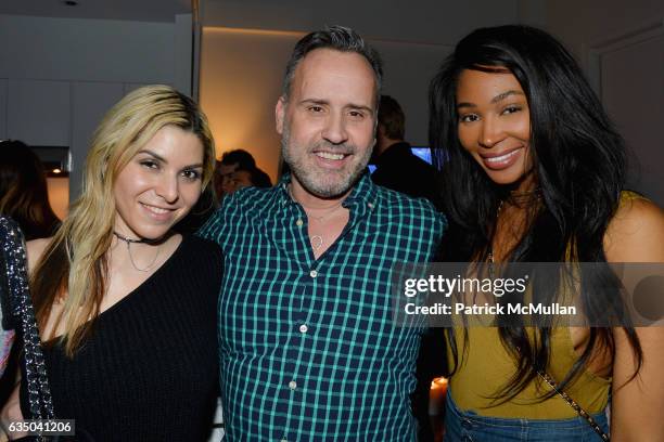 Lauren Hechel, Scott Buccheit and Nana Meriwether attend Justin Etzin's Birthday Party by Caviar Kaspia at Private Residence on February 11, 2017 in...