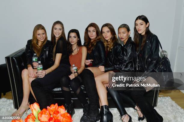 Julia Klinzmann, Erica Darrin, Daysha Galban, Jessica Witkowski, Alexandra Cizek, Meli Zhang and Arianna Wissinger attend Justin Etzin's Birthday...