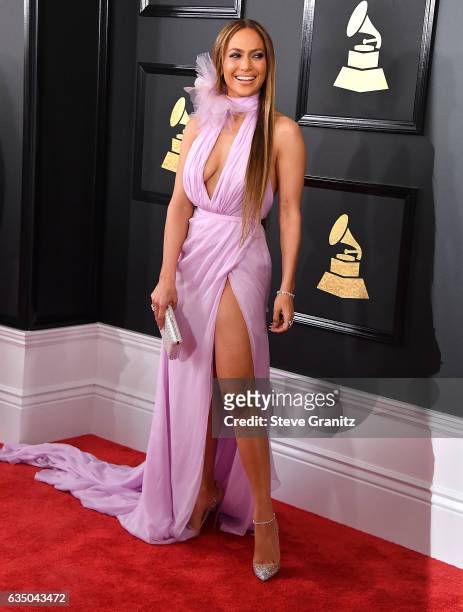 Jennifer Lopez arrives at the 59th GRAMMY Awards on February 12, 2017 in Los Angeles, California.