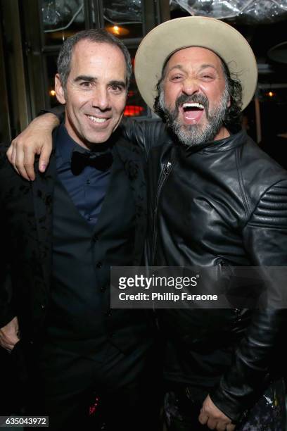 Of Republic Records Monte Lipman and Mr. Brainwash at a celebration of music with Republic Records, in partnership with Absolut and Pryma, at Catch...