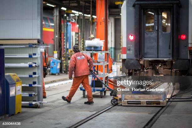 Neumuenster, Germany An employee at the railway plant in Neumuenster on February 07, 2017 in Neumuenster, Germany.