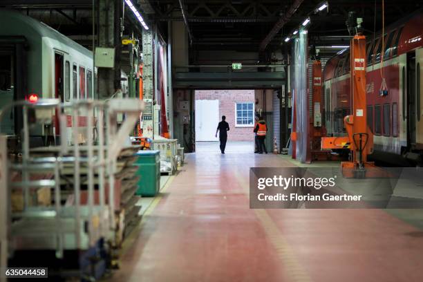 Neumuenster, Germany Employees at the railway plant in Neumuenster on February 07, 2017 in Neumuenster, Germany.