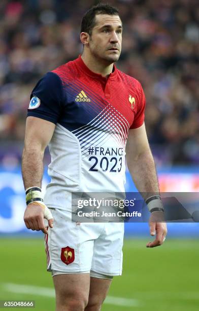 Scott Spedding of France looks on during the RBS 6 Nations tournament match between France and Scotland at Stade de France on February 12, 2017 in...