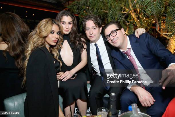 Recording artists Dinah Jane and Lauren Jauregui of Fifth Harmony, President of The Republic Group Charlie Walk and guest at a celebration of music...