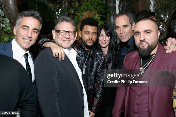 Avery Lipman, President/COO of Republic Records, Lucian Grainge, Chief Executive Officer of Universal Music Group, recording artist The Weeknd,...