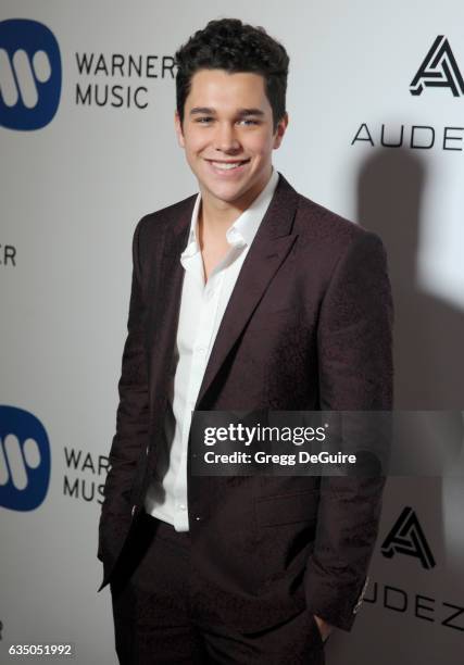 Singer Austin Mahone arrives at Warner Music Group's Annual GRAMMY Celebration at Milk Studios on February 12, 2017 in Hollywood, California.