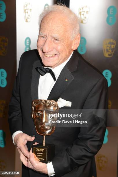 Mel Brooks attends the official After Party Dinner for the EE British Academy Film Awards at Grosvenor House, on February 12, 2017 in London, England.