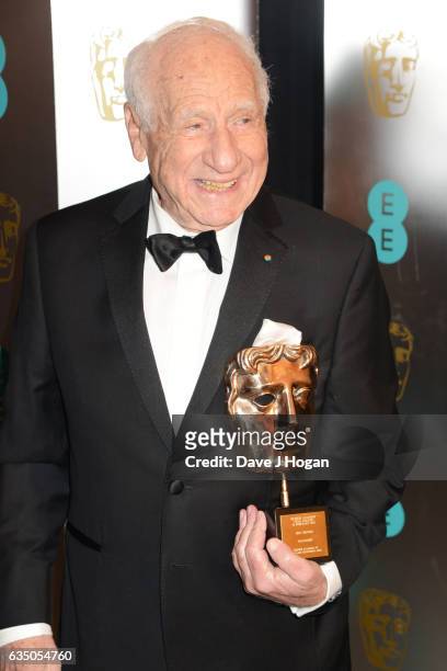 Mel Brooks attends the official After Party Dinner for the EE British Academy Film Awards at Grosvenor House, on February 12, 2017 in London, England.