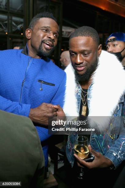 Actor Darius McCrary and guest at a celebration of music with Republic Records, in partnership with Absolut and Pryma, at Catch LA on February 12,...