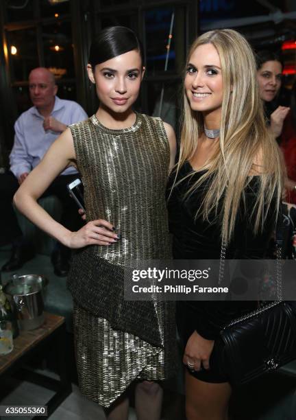 Singer Sofia Carson and guest at a celebration of music with Republic Records, in partnership with Absolut and Pryma, at Catch LA on February 12,...