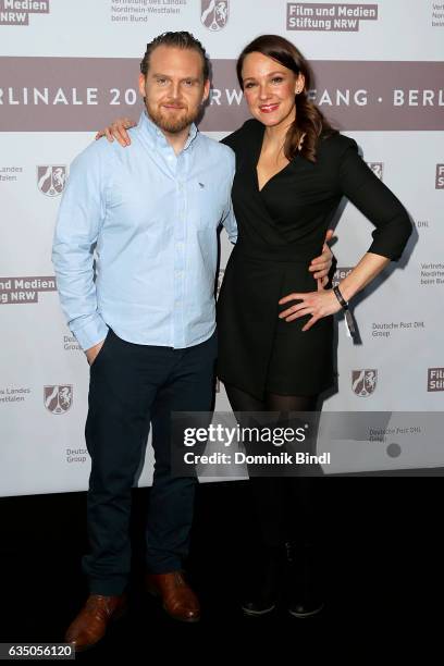 Axel Stein and Carolin Kebekus attend the NRW Reception at the Landesvertretung during the 67th Berlinale International Film Festival on February 12,...