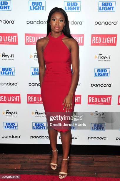 Coco Jones arrives at the Red Light Management 2017 Grammy After Party on February 12, 2017 in West Hollywood, California.