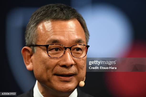 League Chairman Mitsuru Murai speaks during the J.League Kick Off Conference at Tokyo International Forum on February 13, 2017 in Tokyo, Japan.