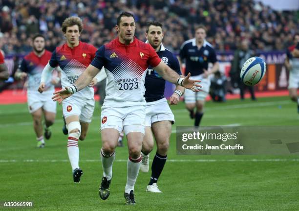 Scott Spedding of France in action during the RBS 6 Nations tournament match between France and Scotland at Stade de France on February 12, 2017 in...