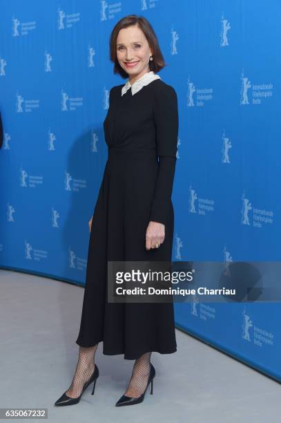 Kristin Scott Thomas attends the 'The Party' photo call during the 67th Berlinale International Film Festival Berlin at Grand Hyatt Hotel on February...
