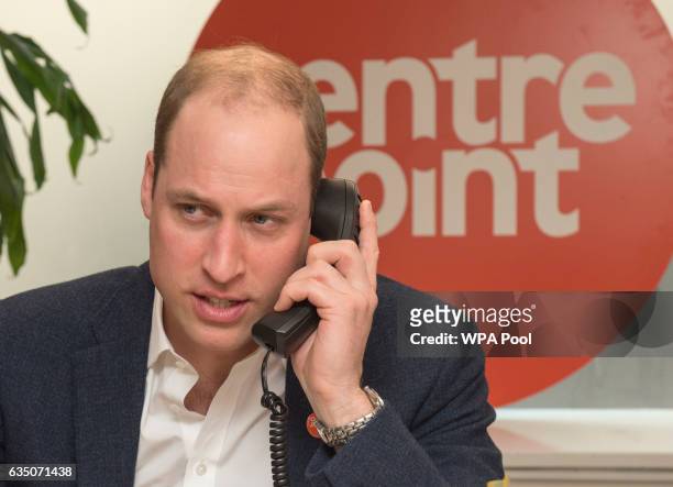 Prince Willaim, Duke of Cambridge officially launched the Centrepoint Helpline in London on February 13, 2017 in London, England. This is the first...