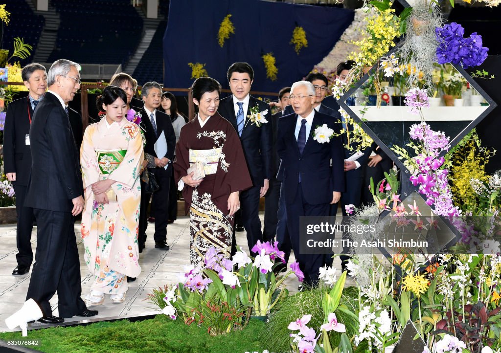 Princess Hisako And Princess Ayako of Takamado Orchid Exhibition