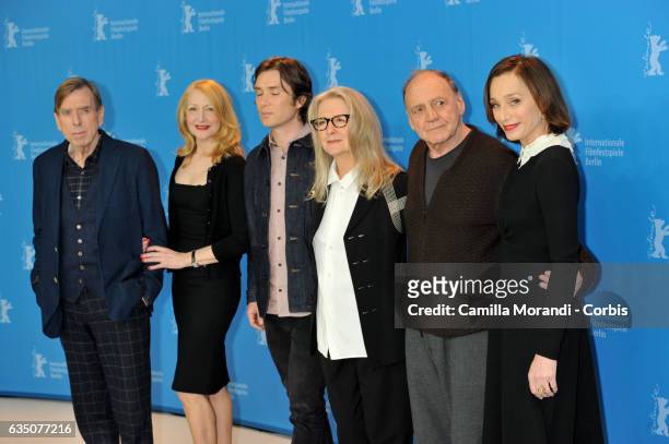 Timothy Spall,Patricia Clarkson, Cillian Murphy, Sally Potter, Bruno Ganz, Kristin Scott Thomas attend the 'The Party' photo call during the 67th...