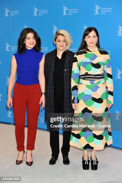 Esther Garrel; Victoire Du Bois and Amira Casar attend the 'Call Me by Your Name' photo call during the 67th Berlinale International Film Festival...