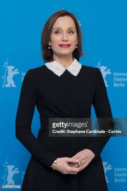 Actress Kristin Scott Thomas attends the 'The Party' photo call during the 67th Berlinale International Film Festival Berlin at Grand Hyatt Hotel on...