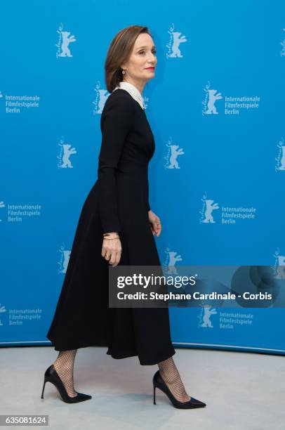 Actress Kristin Scott Thomas attends the 'The Party' photo call during the 67th Berlinale International Film Festival Berlin at Grand Hyatt Hotel on...