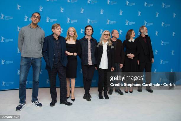 Actors Timothy Spall, Patricia Clarkson, Cillian Murphy, director Sally Potter, actors Bruno Ganz and Kristin Scott Thomas attend the 'The Party'...